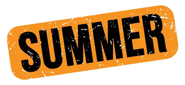 Summer Text Written Orange Black Grungy Stamp Sign — Stockfoto
