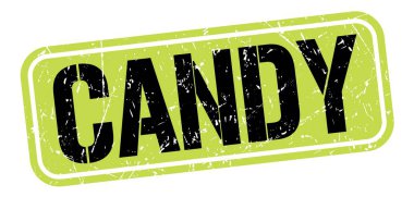 CANDY text written on green-black grungy stamp sign.