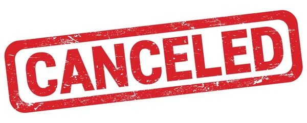 Canceled Text Written Red Rectangle Stamp Sign — Stockfoto