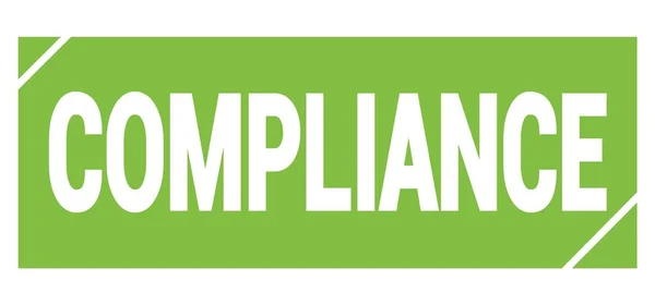 Compliance Text Written Green Grungy Stamp Sign — Photo