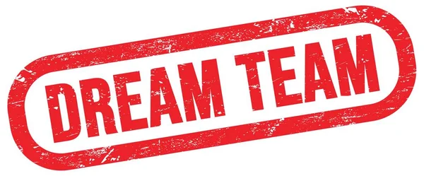 Dream Team Text Red Rectangle Stamp Sign — Stockfoto