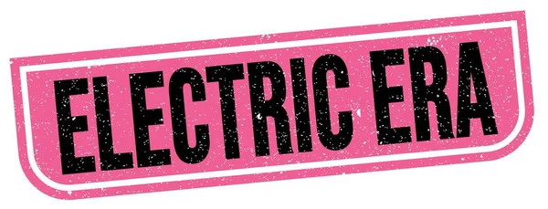 Electric Era Text Written Pink Black Grungy Stamp Sign — Stock Fotó