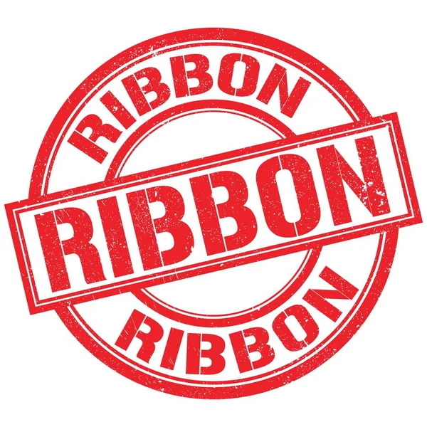 Ribbon Text Written Red Stamp Sign — Stockfoto