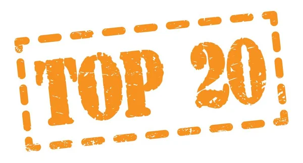 Top Text Written Orange Dash Stamp Sign — 图库照片