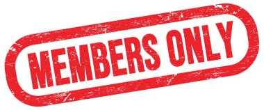 MEMBERS ONLY, text on red rectangle stamp sign.