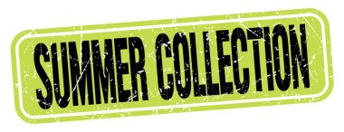 YAZ KOLLEKSİM Metni yeşil-siyah grungy işareti üzerine yazılmış.