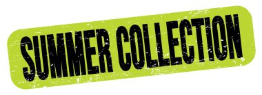 YAZ KOLLEKSİM Metni yeşil-siyah grungy işareti üzerine yazılmış.