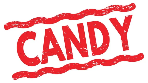 Candy Text Written Red Lines Stamp Sign — Foto de Stock