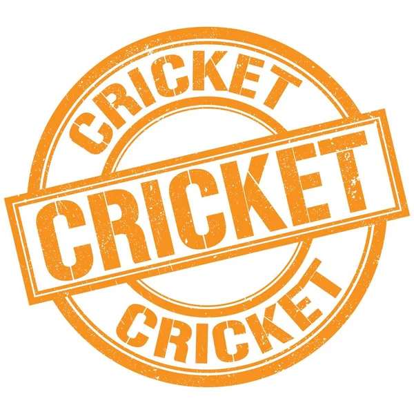 Cricket Text Written Word Orange Stamp Sign — Foto Stock
