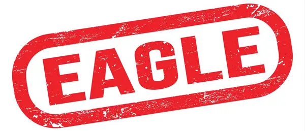 Eagle Text Written Red Rectangle Stamp Sign — ストック写真