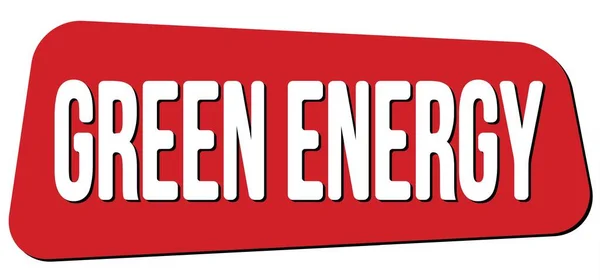 Green Energy Text Written Red Trapeze Stamp Sign — Zdjęcie stockowe