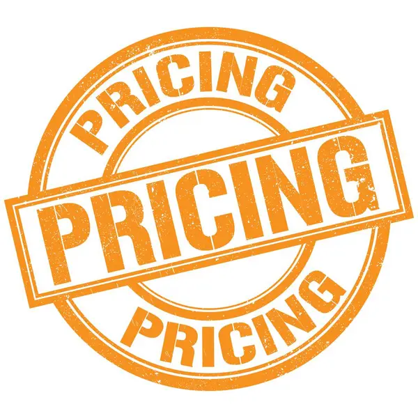 Pricing Text Written Word Orange Stamp Sign — Stockfoto