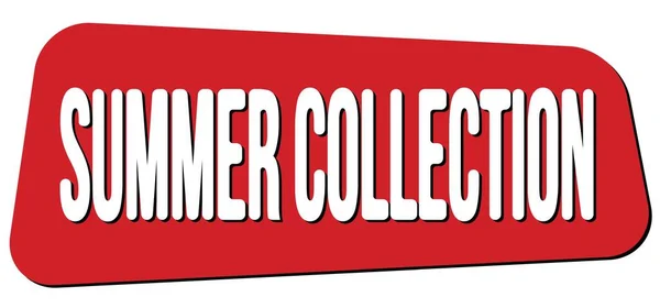 Summer Collection Text Written Red Trapeze Stamp Sign — Stockfoto