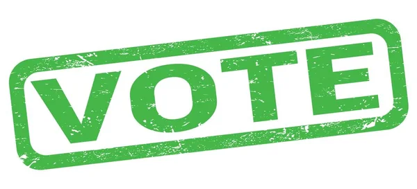 Vote Text Written Green Rectangle Stamp Sign — Photo