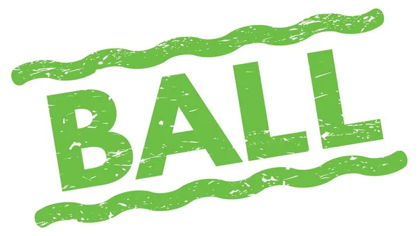 Ball Text Written Green Lines Stamp Sign — Stockfoto