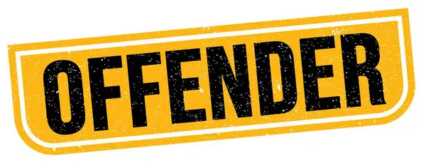 Offender Text Written Yellow Black Grungy Stamp Sign — Stockfoto