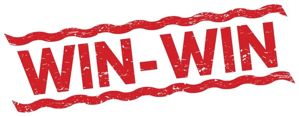 Win Win Text Written Red Lines Stamp Sign — Fotografia de Stock