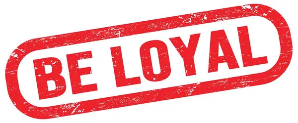 Loyal Text Red Rectangle Stamp Sign — Stockfoto