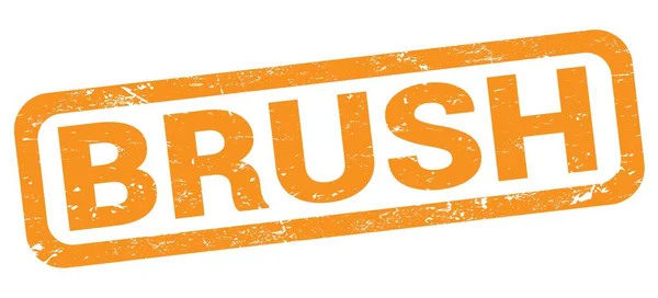 Brush Text Written Orange Rectangle Stamp Sign — Stock Photo, Image
