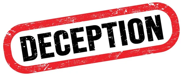Deception Text Red Black Rectangle Stamp Sign — Stok fotoğraf