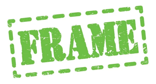 Frame Text Written Green Dash Stamp Sign — Stockfoto