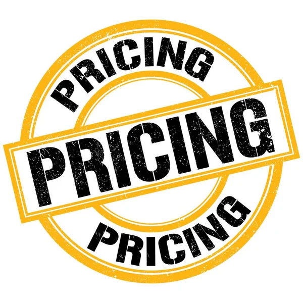 Pricing Text Written Yellow Black Stamp Sign — Stockfoto
