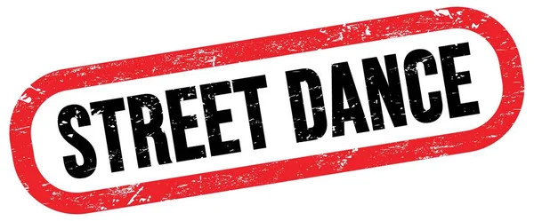 Street Dance Text Red Black Rectangle Stamp Sign — Foto Stock