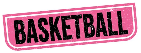Basketball Text Written Pink Black Grungy Stamp Sign — Stock fotografie