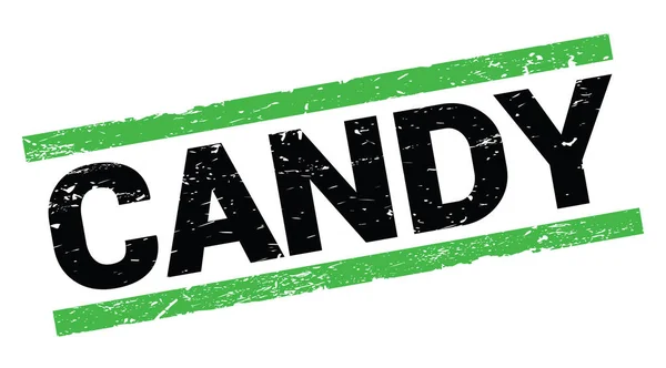 Candy Text Written Green Rectangle Stamp Sign — Photo