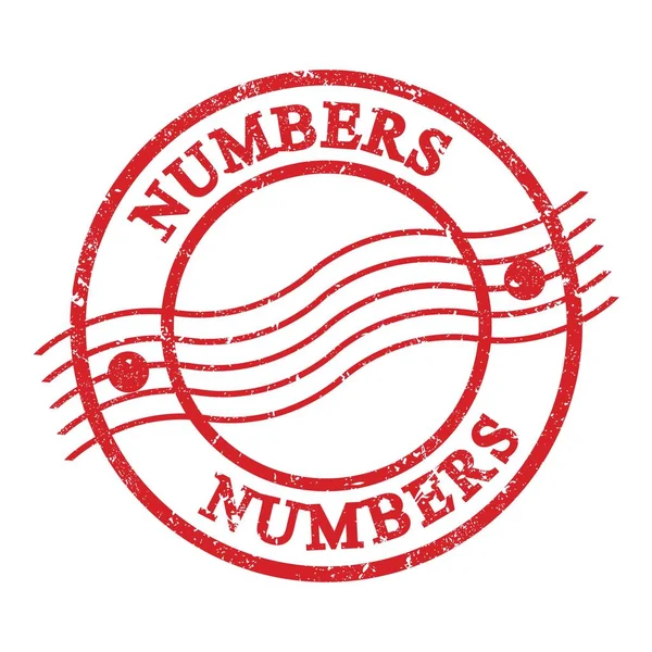 Numbers Text Written Red Grungy Postal Stamp — 스톡 사진