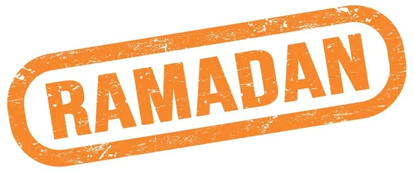 Ramadan Text Orange Rectangle Stamp Sign — 스톡 사진