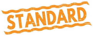 STANDARD text written on orange lines stamp sign.