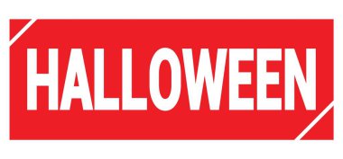 Kırmızı grungy işareti üzerine yazılmış Cadılar Bayramı metni.