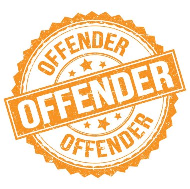 Turuncu yuvarlak damga işareti üzerine yazılmış OffENDER metni