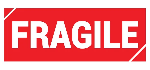 Fragil Texto Escrito Rojo Signo Sello Grungy —  Fotos de Stock