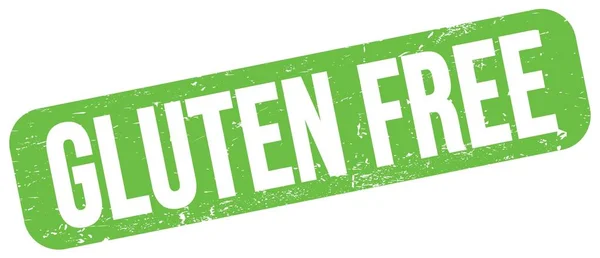 Gluten Free Text Written Green Grungy Stamp Sign — Stock Photo, Image