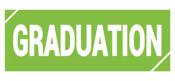 Graduation Text Written Green Grungy Stamp Sign — 스톡 사진