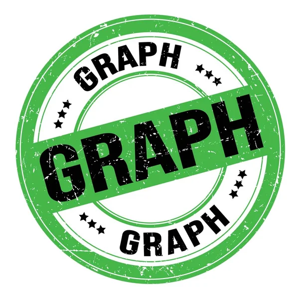 Graph Text Napsaný Zeleno Černé Kulaté Špinavé Razítko — Stock fotografie