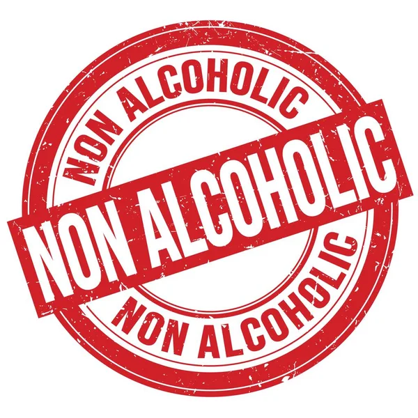 Niet Alcoholische Tekst Geschreven Rood Rond Grungy Stempel Teken — Stockfoto