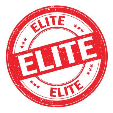 Kırmızı yuvarlak grungy işareti üzerine yazılmış ELITE metni