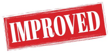 Kırmızı dikdörtgen mühür işareti üzerine yazılmış İMPROVED metin.