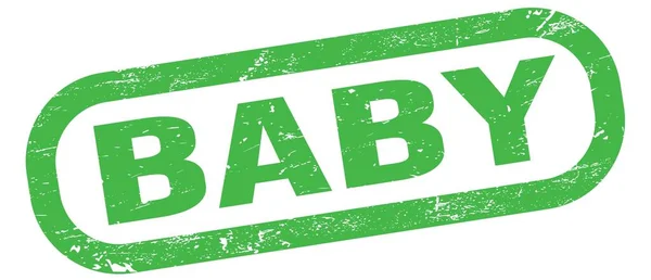 Baby Text Green Square Stamp Sign — 스톡 사진