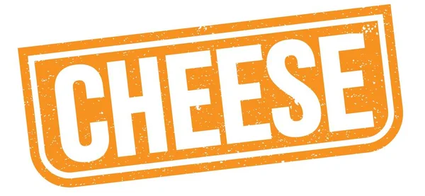 Cheese Text Written Orange Grungy Stamp Sign — Stock Photo, Image