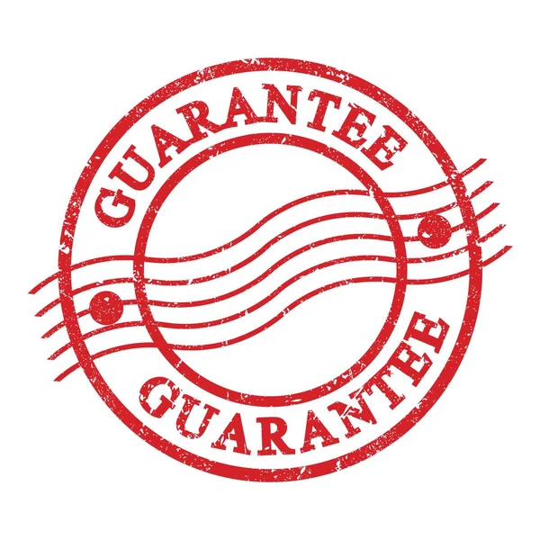 Guarantee Text Written Red Grungy Postal Stamp — Stock Photo, Image