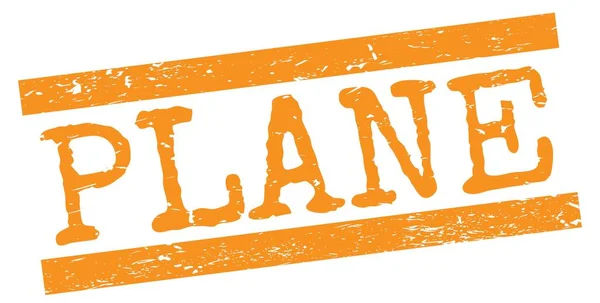 Plane Tekst Geschreven Oranje Grungy Lijnen Stempel Teken — Stockfoto