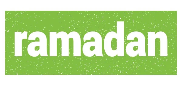 Ramadan Tekst Geschreven Groene Grungy Stempel Teken — Stockfoto