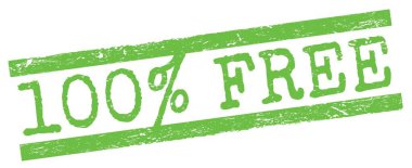 % 100 özgür metin yeşil grungy satır işareti üzerine yazılmış.