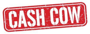 Kırmızı grungy işareti üzerine yazılmış CASH İnek metni.