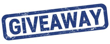 Mavi dikdörtgen damga işareti üzerine yazılmış hediye metni.