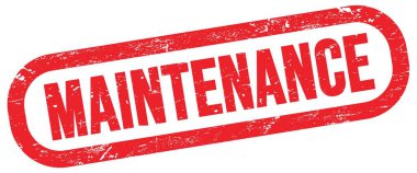 MATENANCE, kırmızı dikdörtgen mühür işareti üzerinde metin.